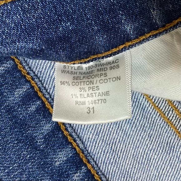 Re/Done Originals High Rise Ankle Crop Stretch Jeans in Mid 90's - Picture 5 of 6